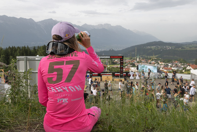 Hot temps and physical track challenge racers to push hard in final day of racing at Crankworx Innsbruck 2021.