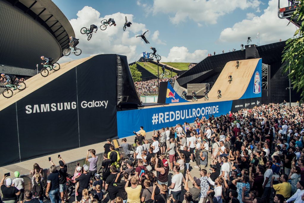 Dawid Godziek won on home soil in Poland and older brother Szymon finished third as Red Bull Roof Ride delivered thrills as one of the 2021 FMB World Tour MTB Slopestyle stops.