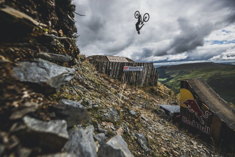Vincent Tupin at Red Bull Hardline 2022 in Dinas Mawydd, Wales. // Dan Griffiths / Red Bull Content Pool // SI202209100583 // Usage for editorial use only //